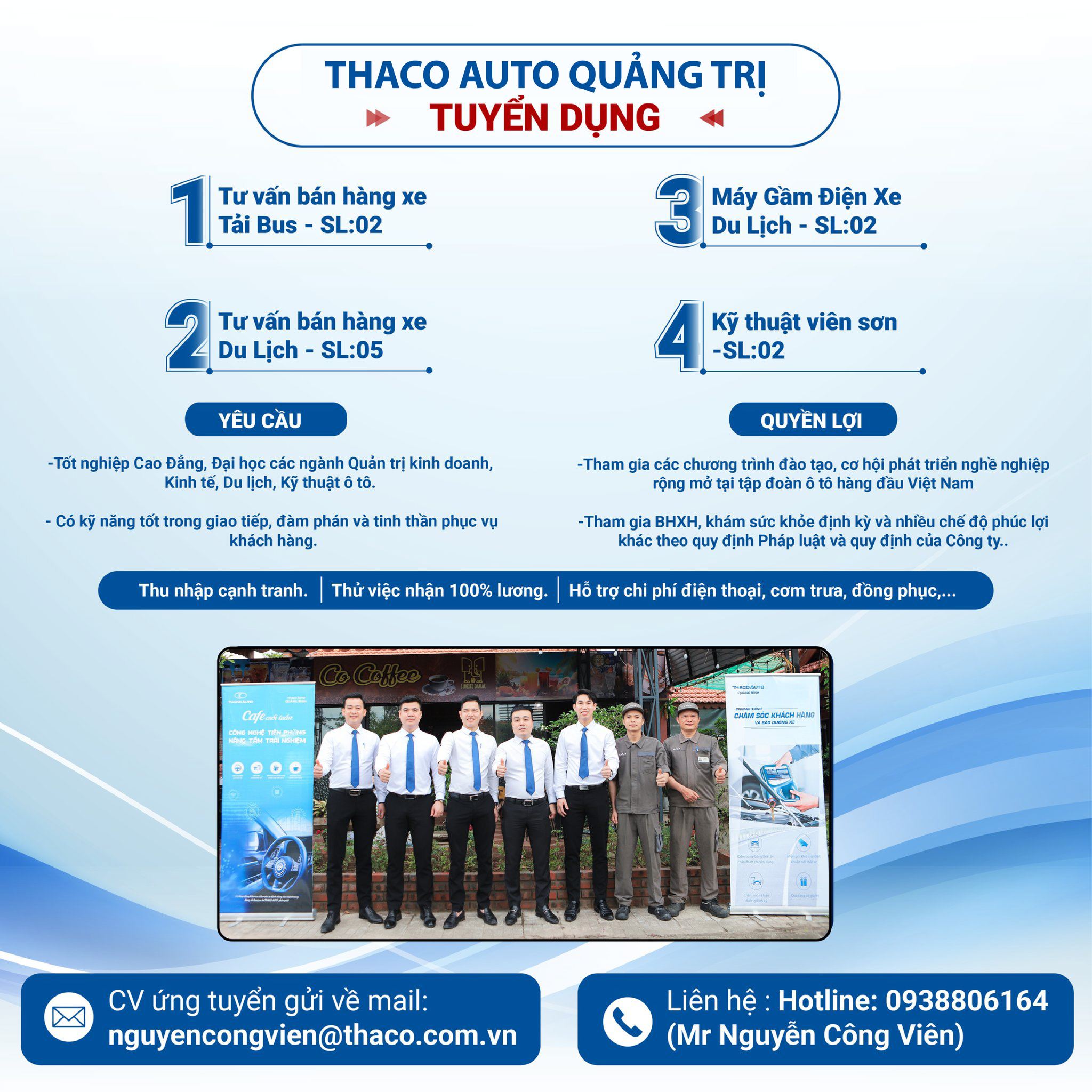 THACO AUTO QUẢNG TRỊ TUYỂN DỤNG THÁNG 07 ỨNG VIÊN ĐI LÀM NGAY